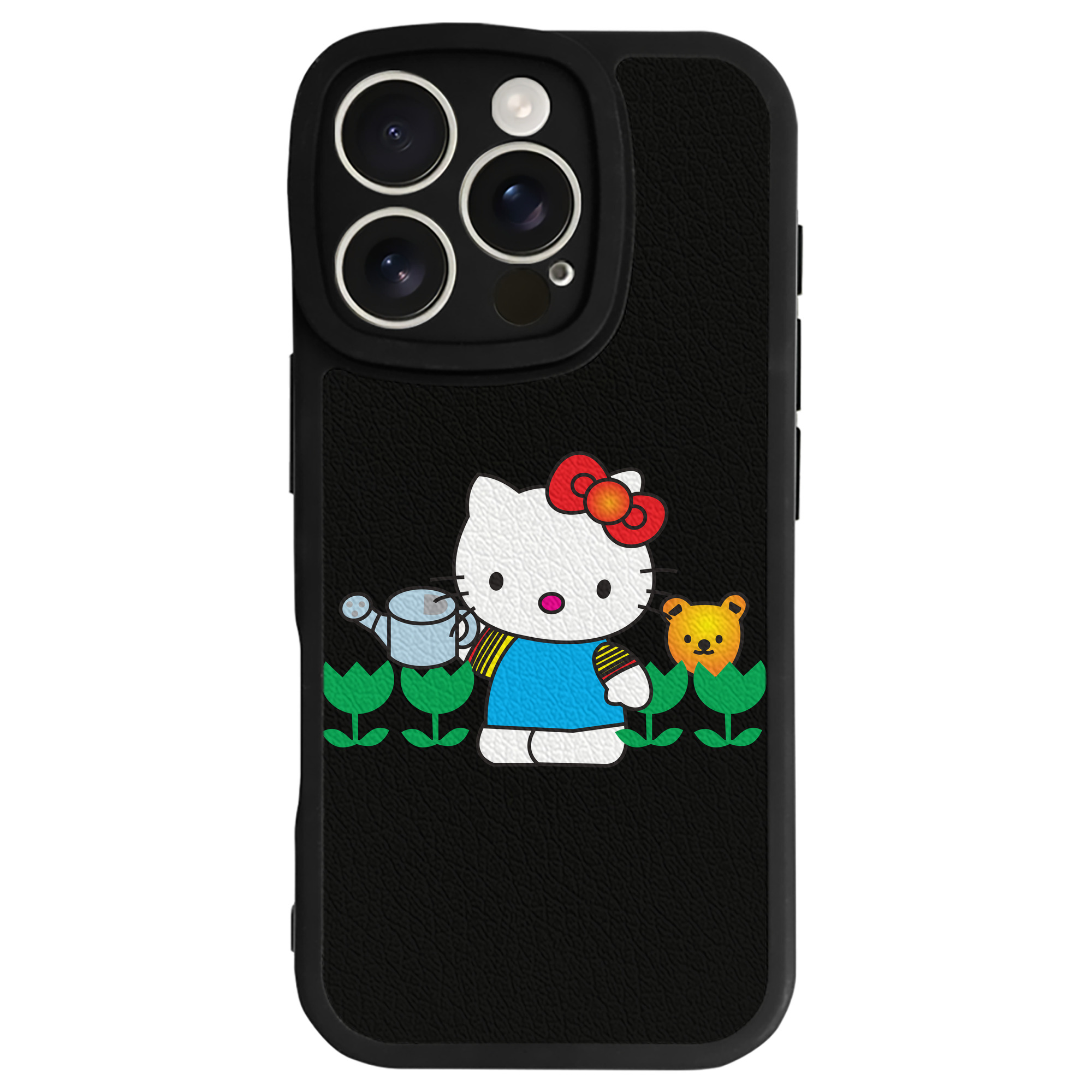 （画像用） Hello Kitty ハローキティ 【iPhone 16シリーズ対応】シリコンスマホケース（レザー調） 材質：シリコン